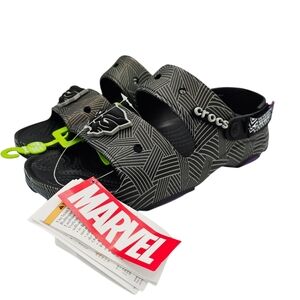 NEW Crocs Black Panther MARVEL Sandals All-Terrain Clog Men's 10/Women's 12